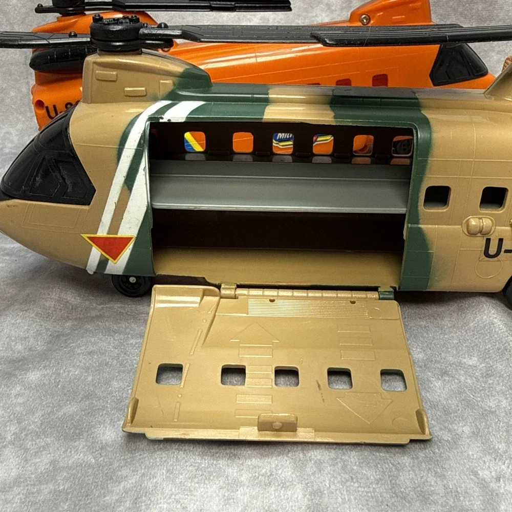 VTG Micro Machines Helicopter Playset x2 Chinook Style Ready for Play or Display